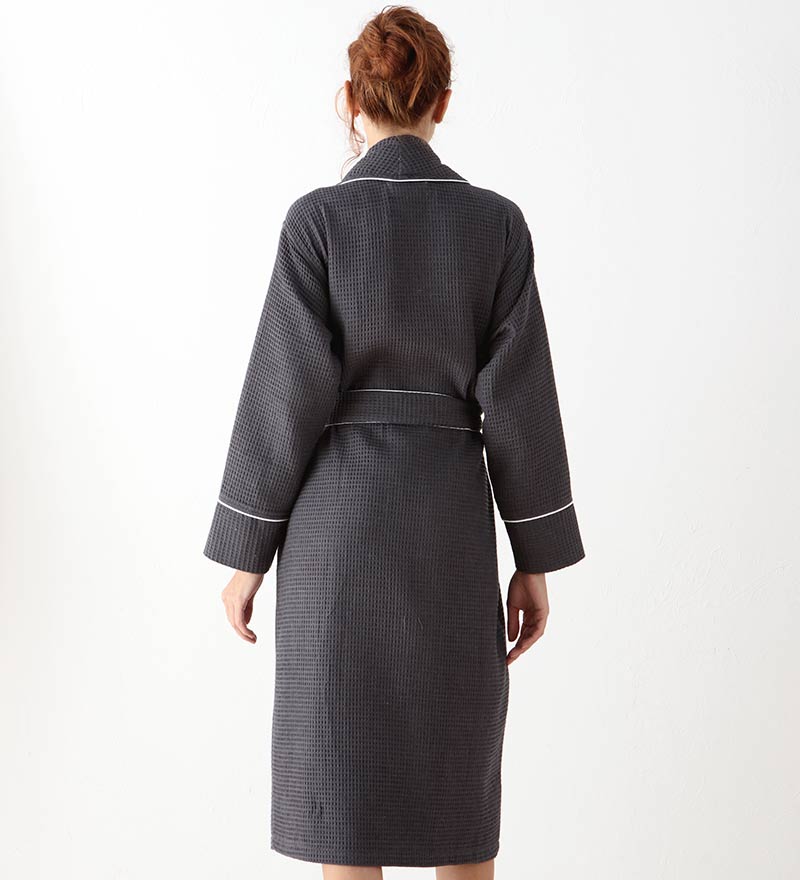 Women's Full Length Waffle Hotel Robe-3