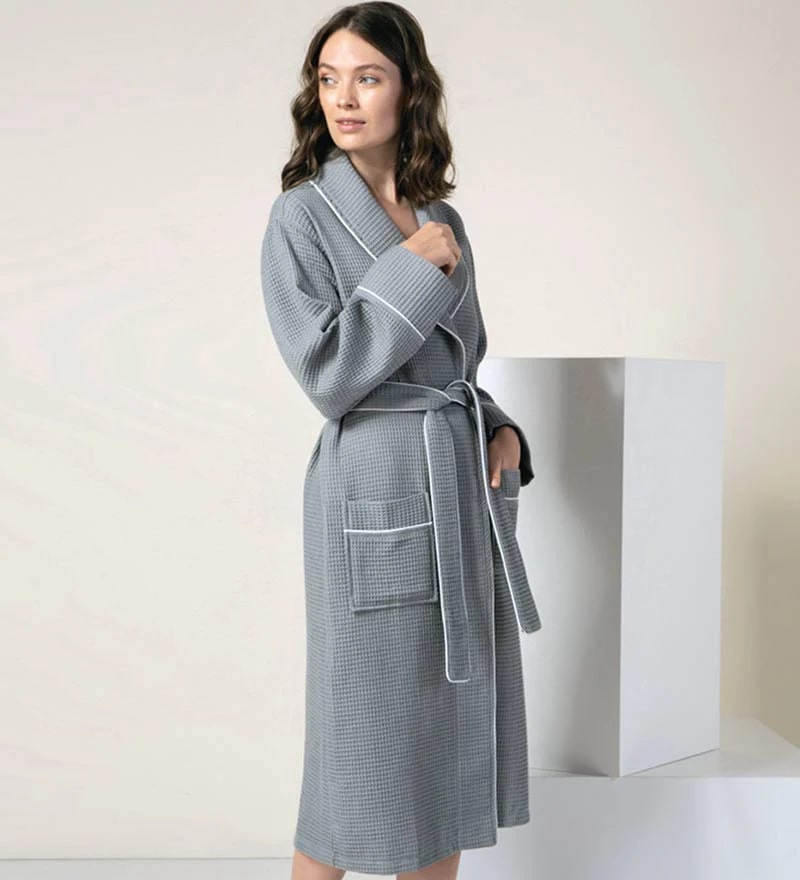 Women's Full Length Waffle Hotel Robe-0