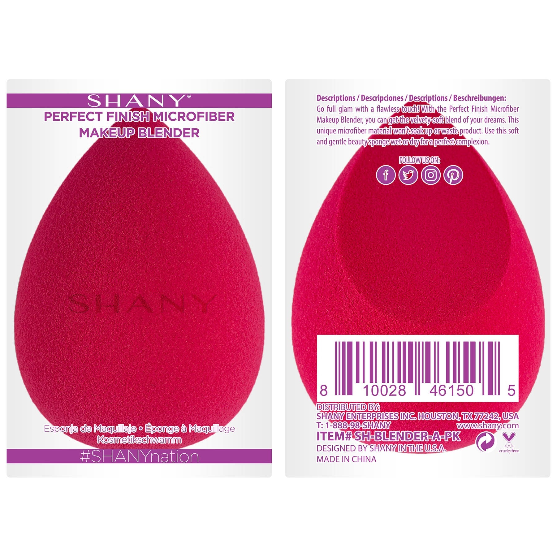 Perfect finish makeup blender sponge, soft colorful microfiber beauty applicator for flawless foundation and cosmetics — view 3