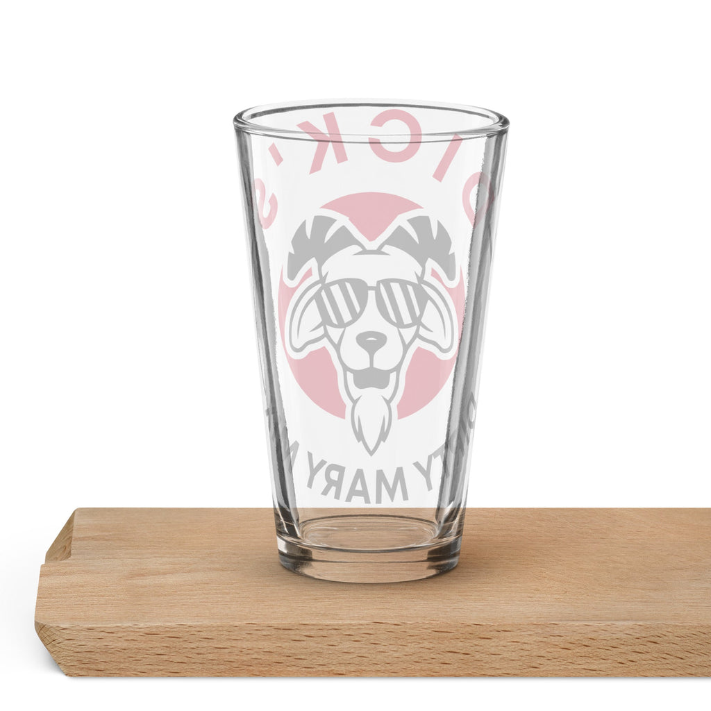 Clear 16 ounce Bloody Mary shaker pint glass with minimalist design for home bar cocktails — view 2
