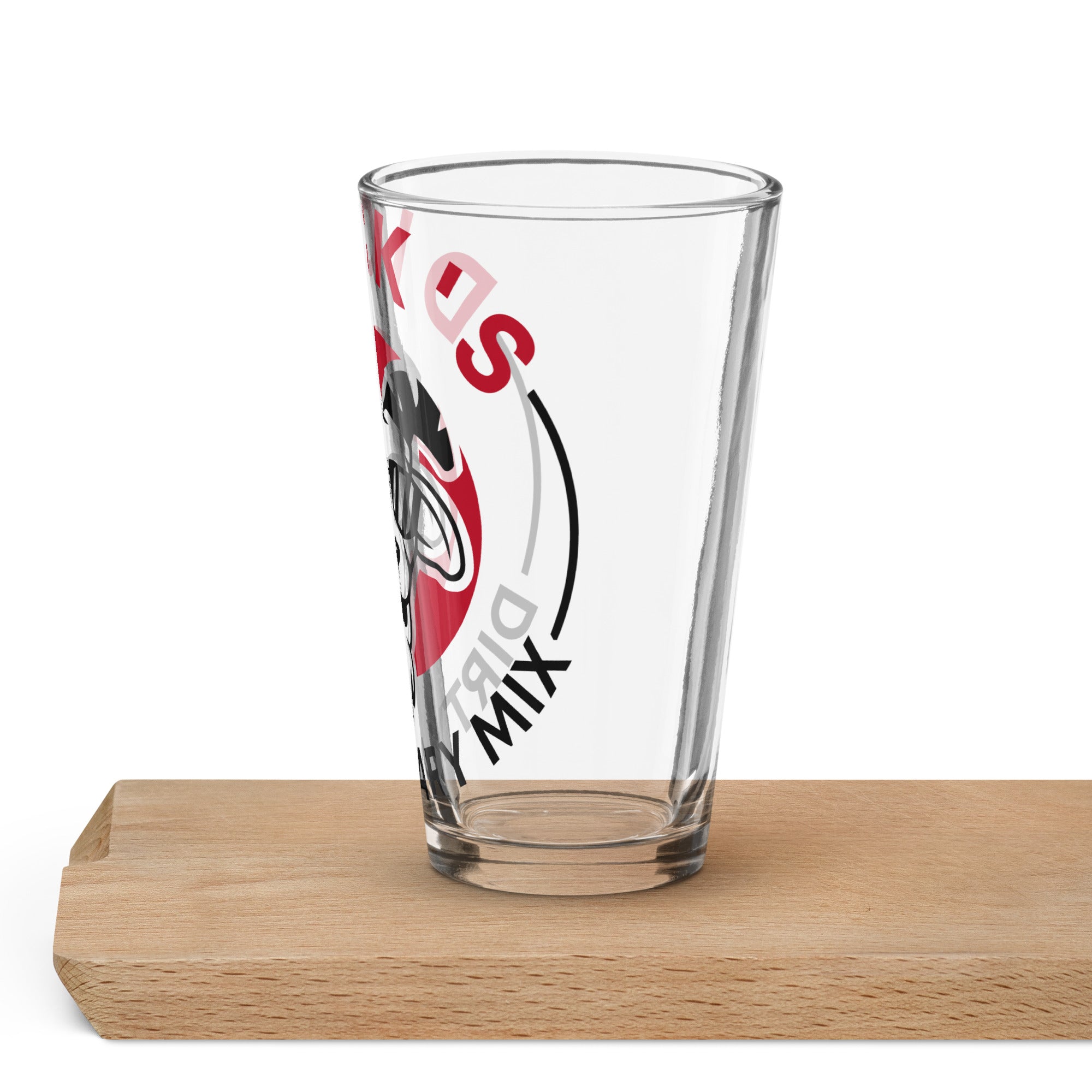 Clear 16 ounce Bloody Mary shaker pint glass with minimalist design for home bar cocktails — view 3