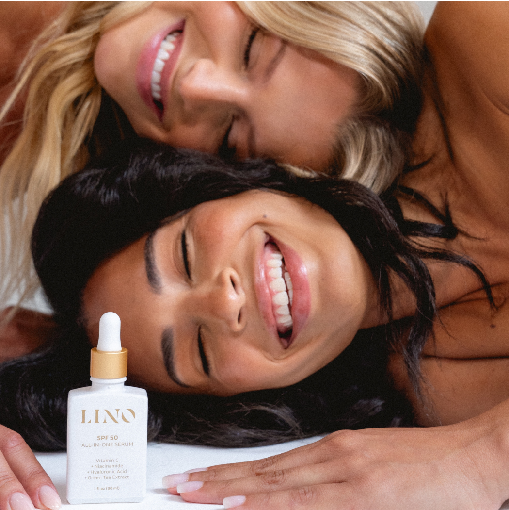 All-in-one face serum with SPF 50 and vitamin c in a sleek minimalist pump bottle. — view 2