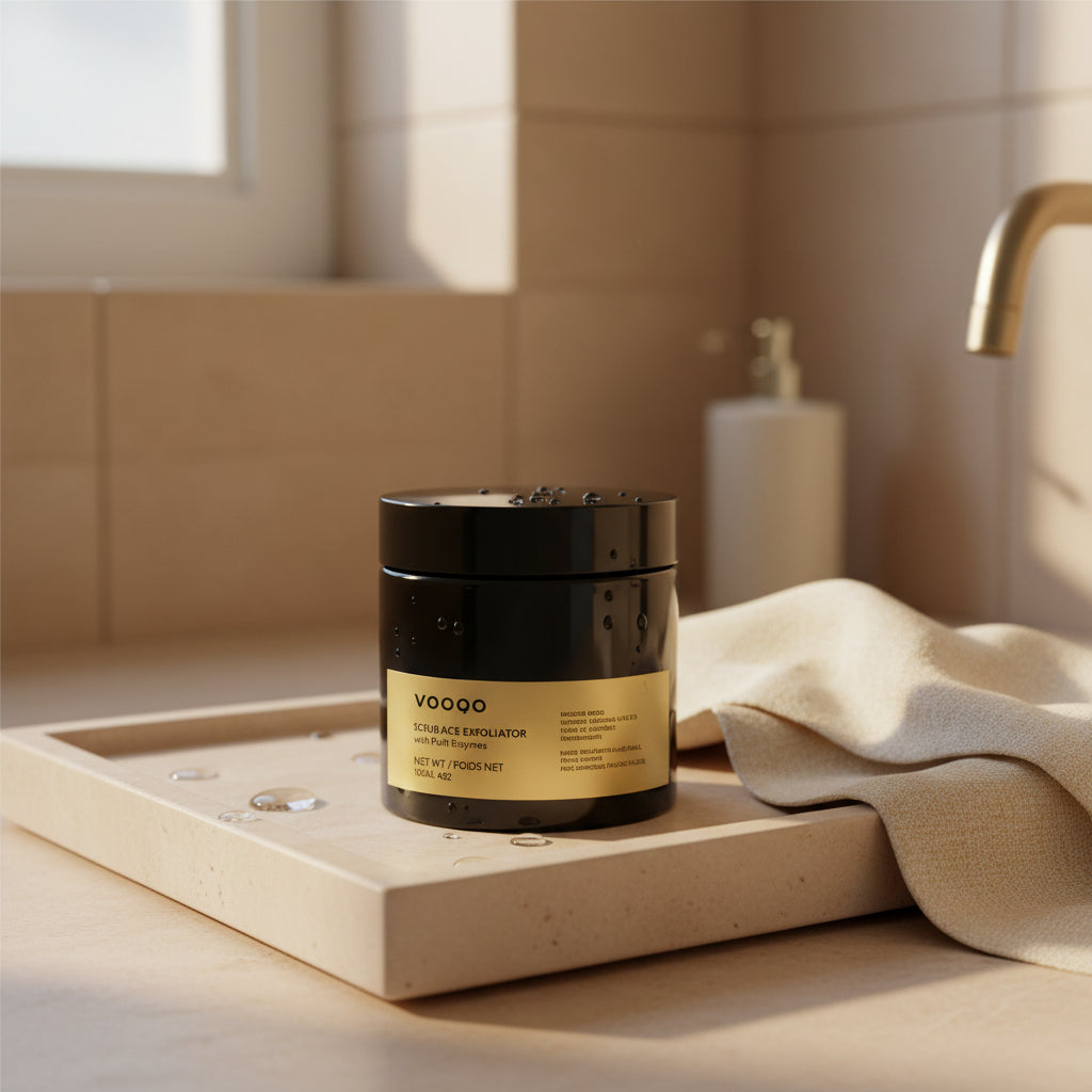 Organic scrub face exfoliator container, premium clean skincare for smoothing and renewing — view 2