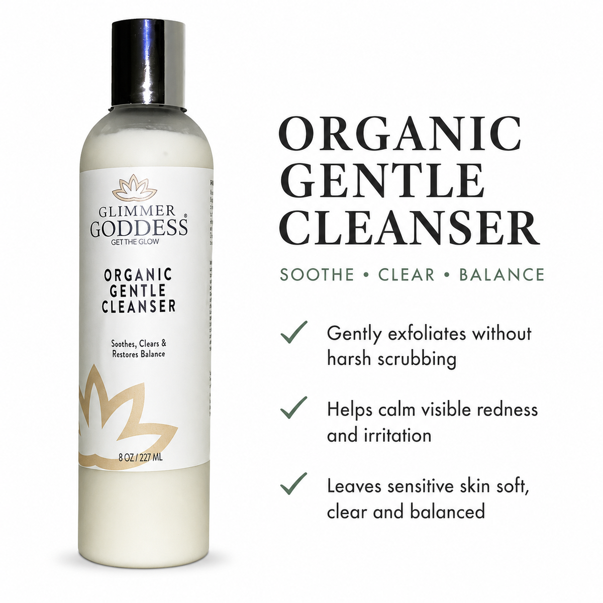 Organic Sensitive Skin Cleanser – Gentle AHA Face Wash-5