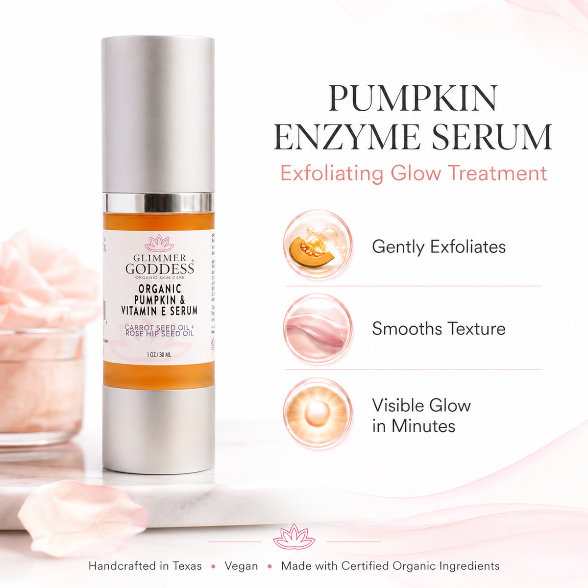 Organic Pumpkin Enzyme Serum – Exfoliating Glow Treatment-5