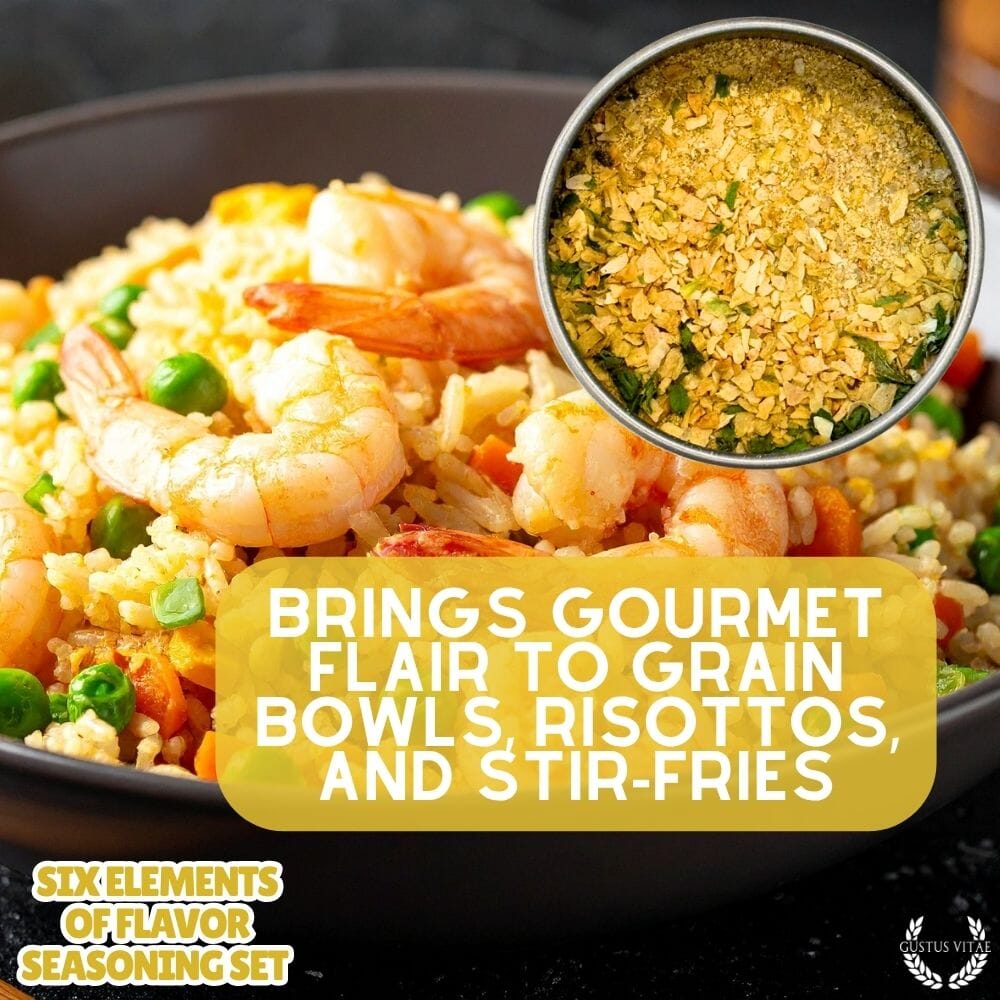 Six elements of flavor gourmet seasoning set in small magnetic tins containing artisanal cooking spice blends — view 2