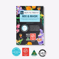 Mix and mask variety pack with 12 botanical face masks for hydrating and brightening skincare