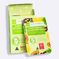 Detoxifying face mask set of twelve in natural packaging featuring lemon and coffee botanical ingredients
