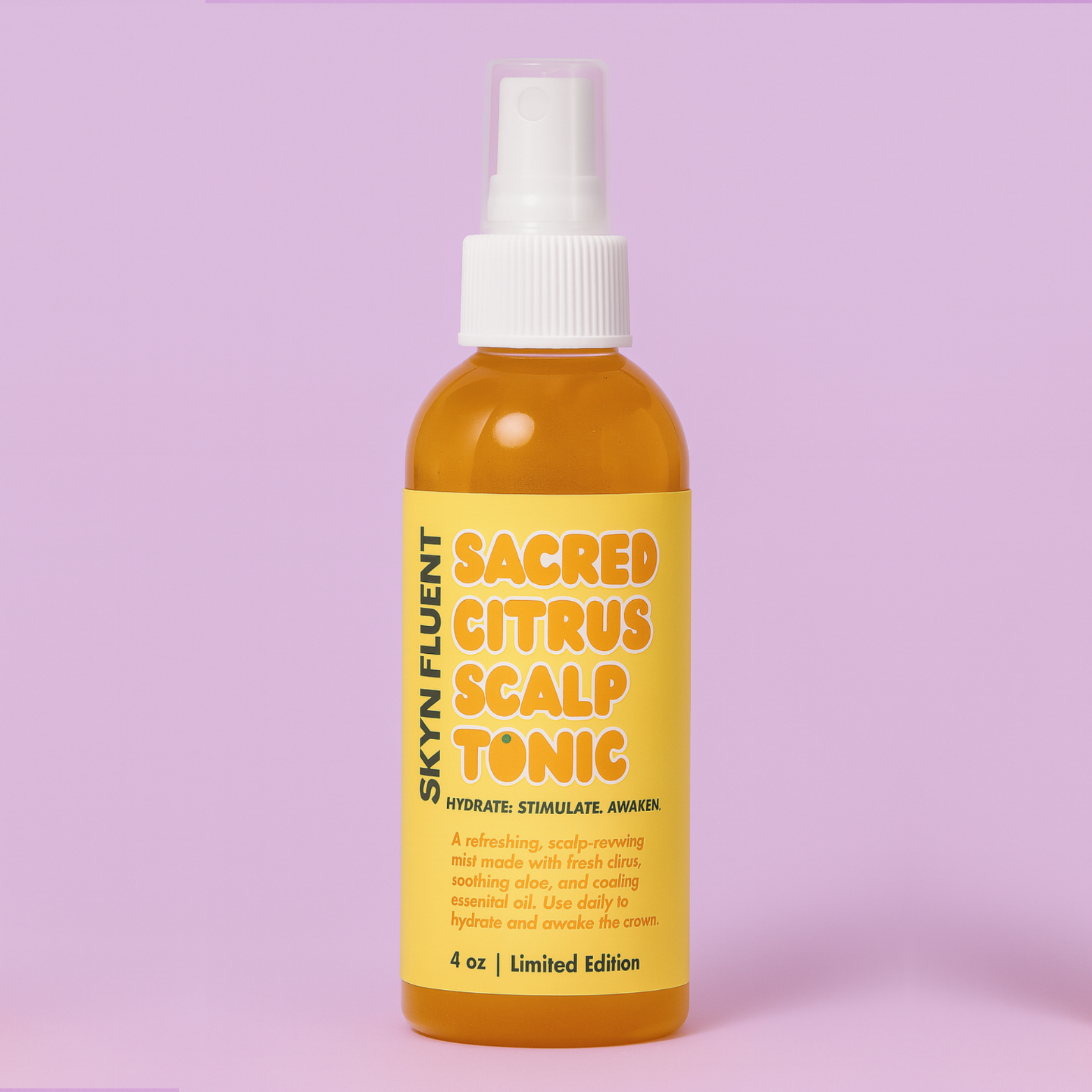 Sacred Citrus Scalp Tonic bottle, a lightweight refreshing mist for healthy hair and scalp hydration — view 4