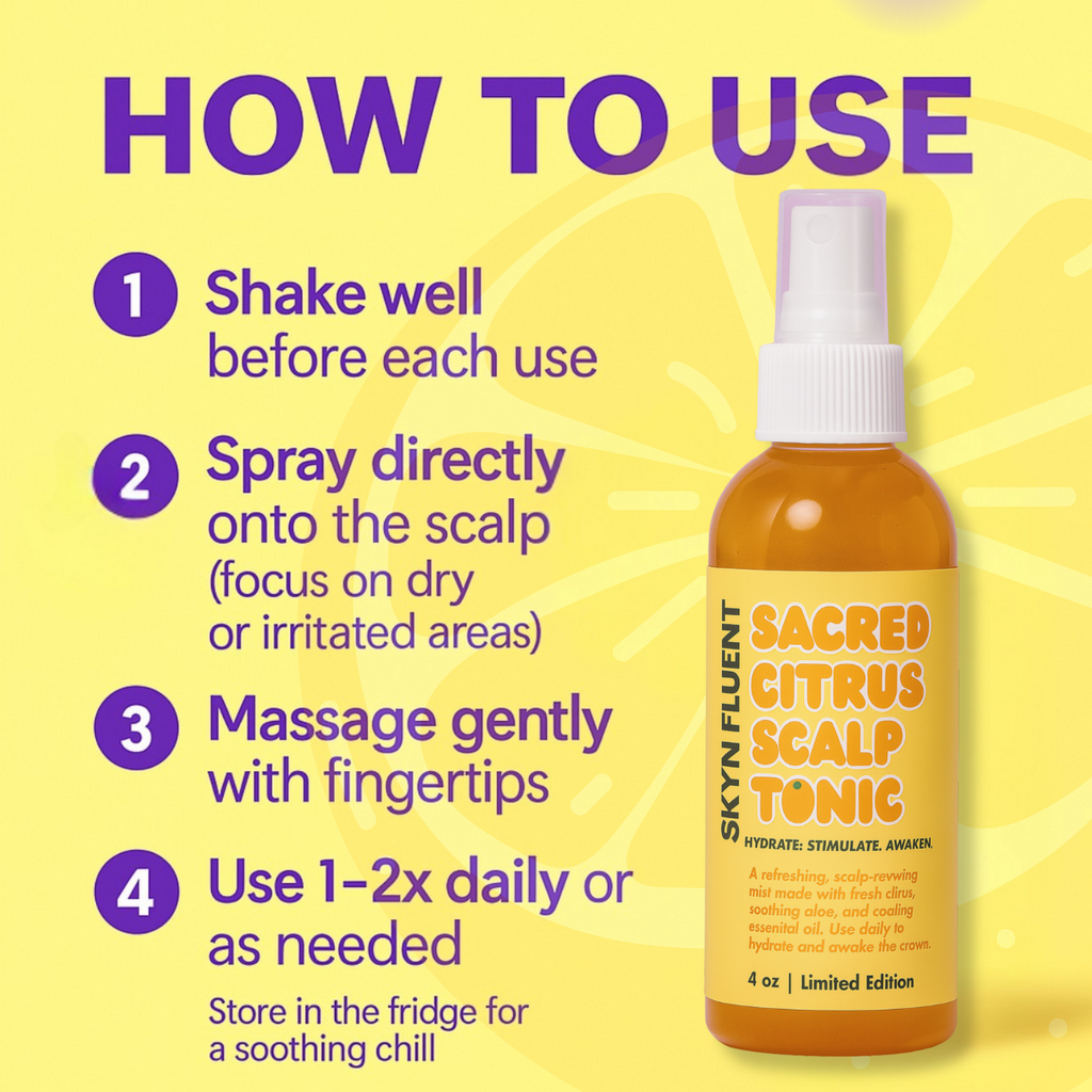 Sacred Citrus Scalp Tonic bottle, a lightweight refreshing mist for healthy hair and scalp hydration — view 5