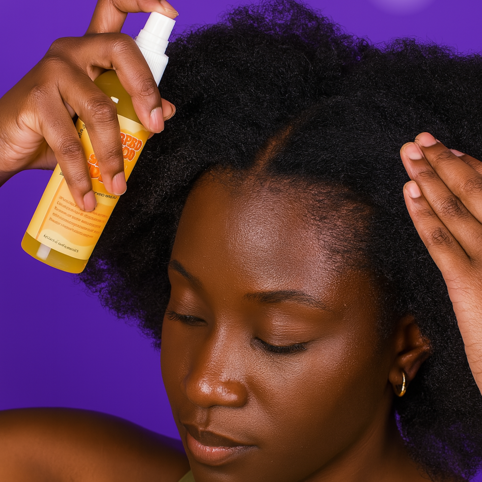 Sacred Citrus Scalp Tonic bottle, a lightweight refreshing mist for healthy hair and scalp hydration