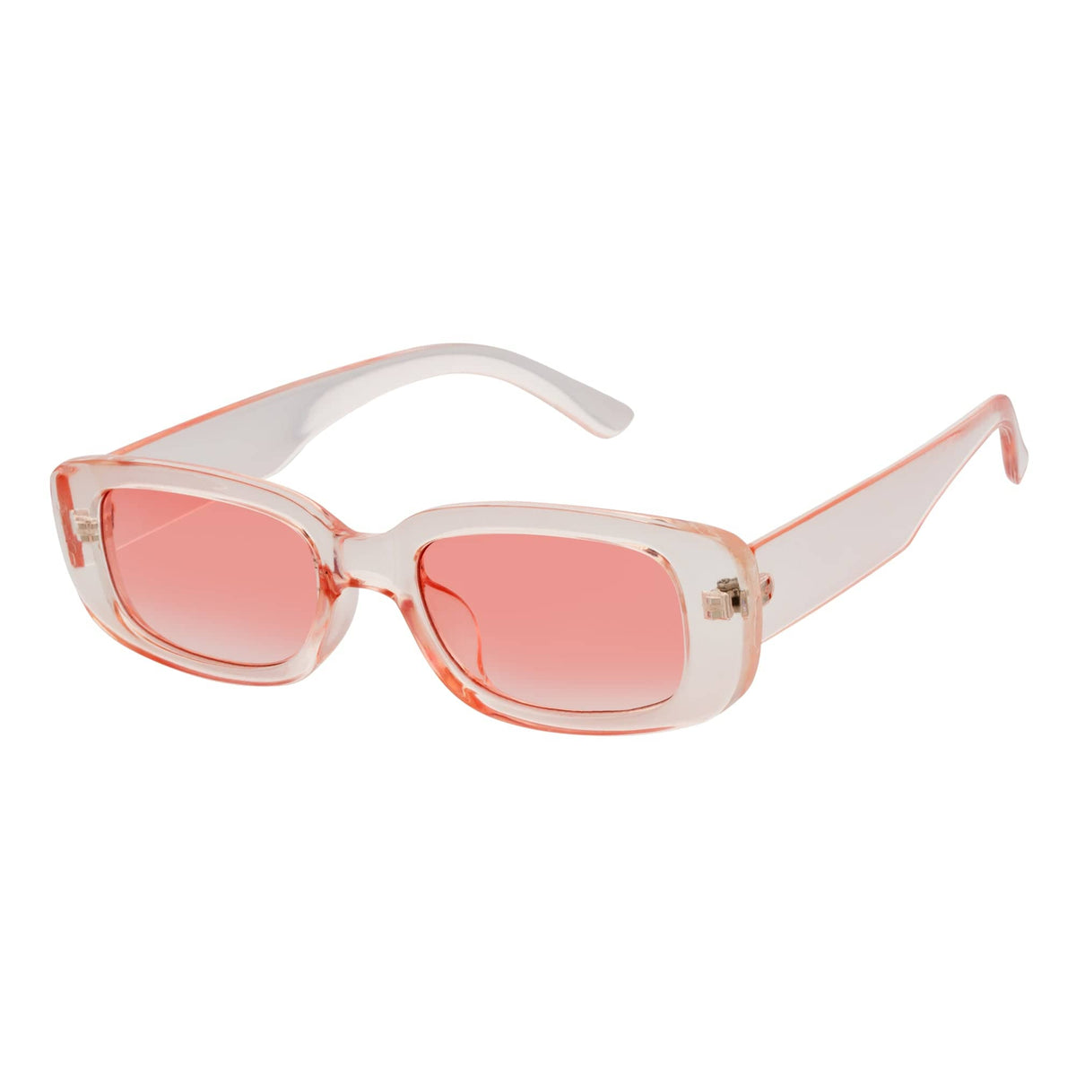 SLIM - Small Rectangle Pink Sunglasses Pink-1
