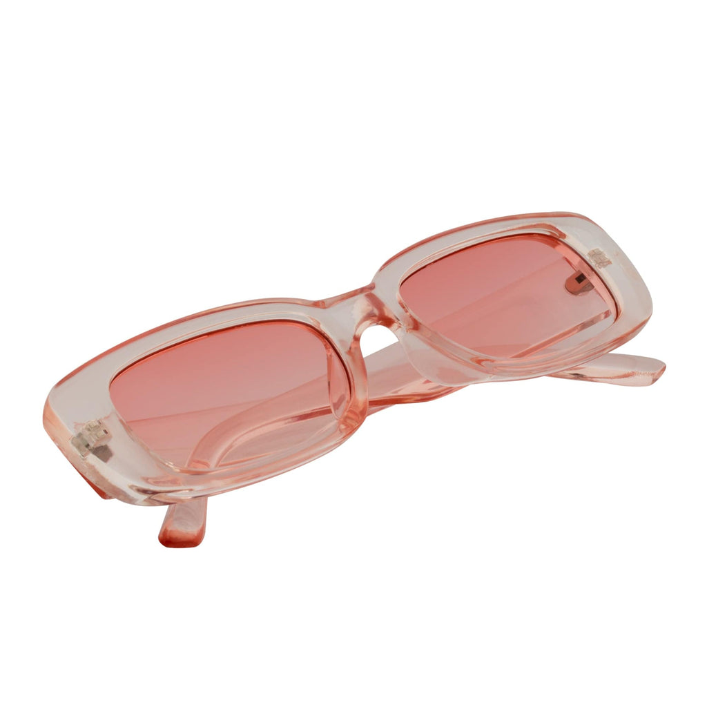 SLIM - Small Rectangle Pink Sunglasses Pink-3