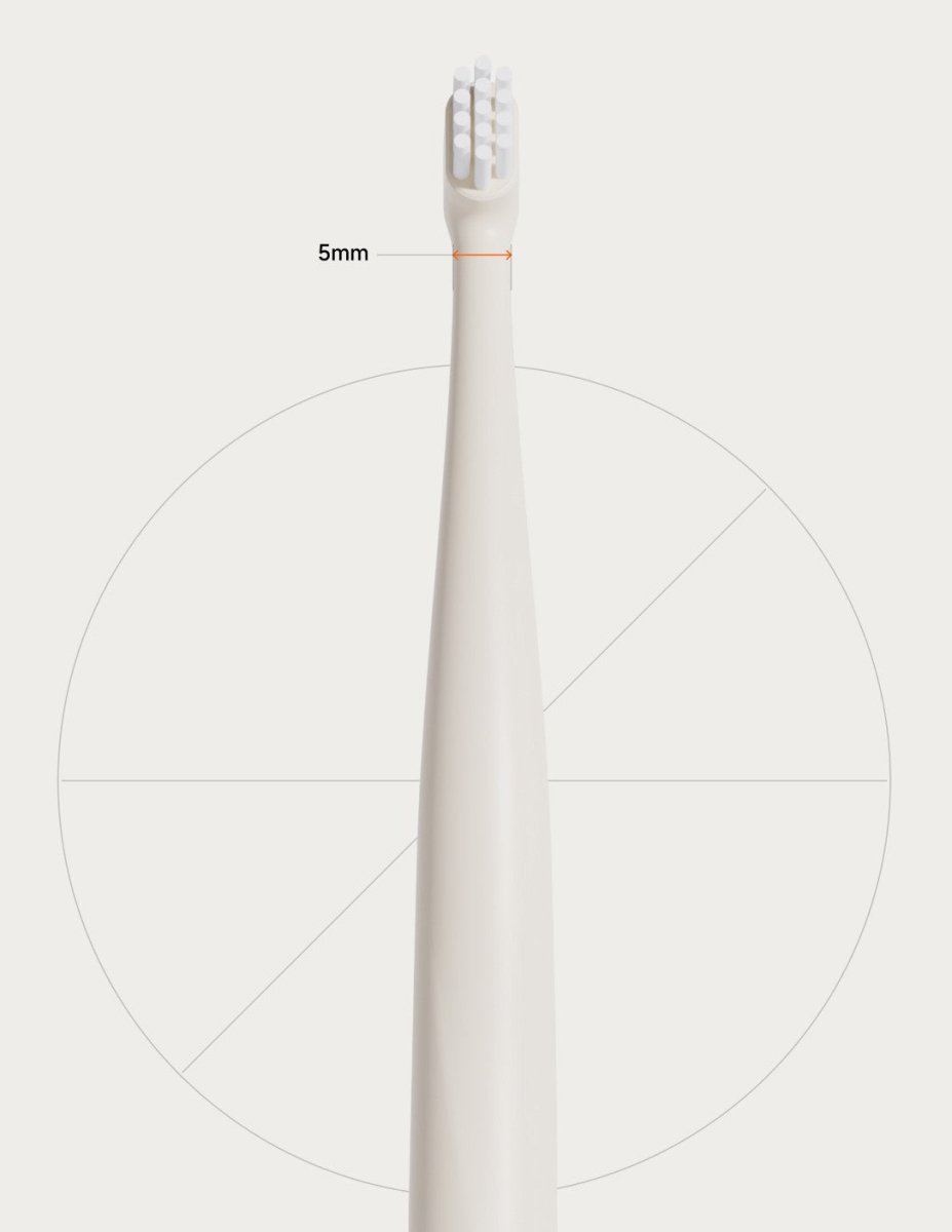 Slim 7-head soft bristle pet toothbrush with ergonomic angled handle for cats and small dogs — view 5