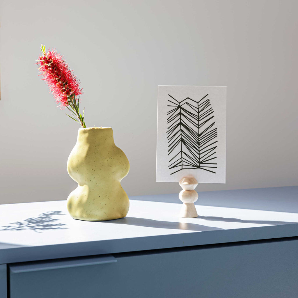 Fluxo Ceramic Vase -  Small Pistachio Green-1