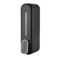 Sleek 350ml wall mounted black manual soap dispenser for modern bathroom or kitchen sinks