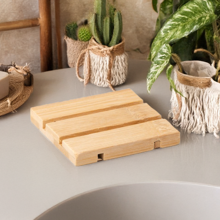 Square Wood Soap Dish-0