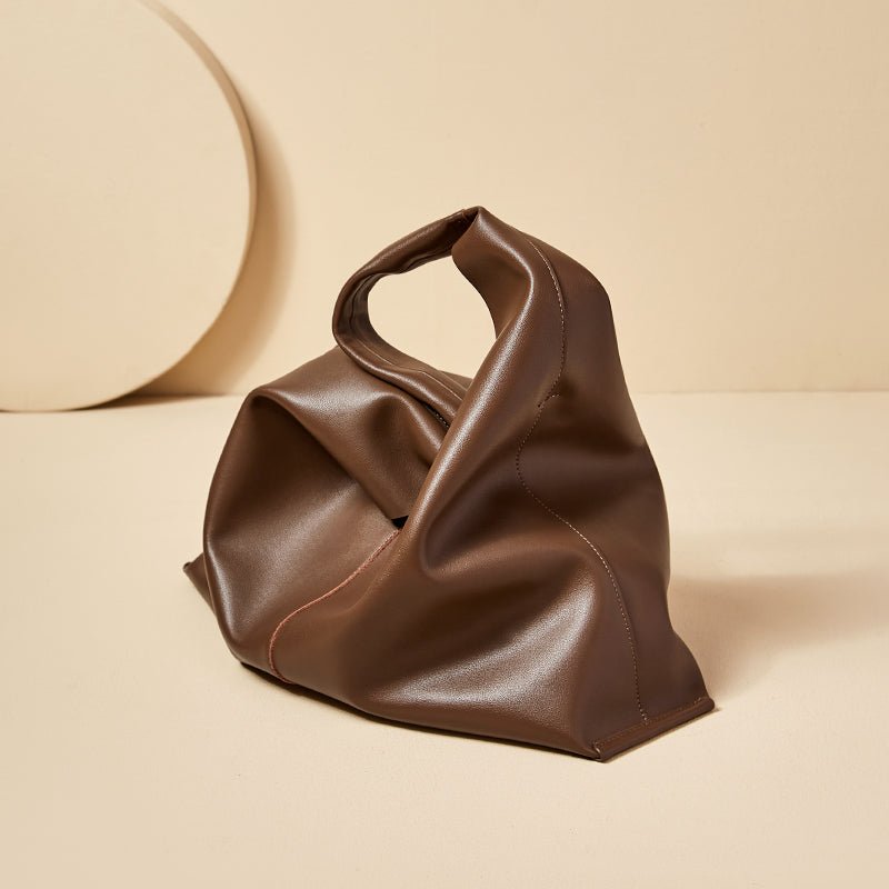 Soft slouch genuine leather oversized tote bag with comfortable shoulder strap and minimalist design — view 3