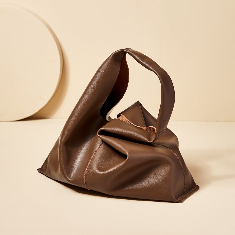 Soft slouch genuine leather oversized tote bag with comfortable shoulder strap and minimalist design — view 4
