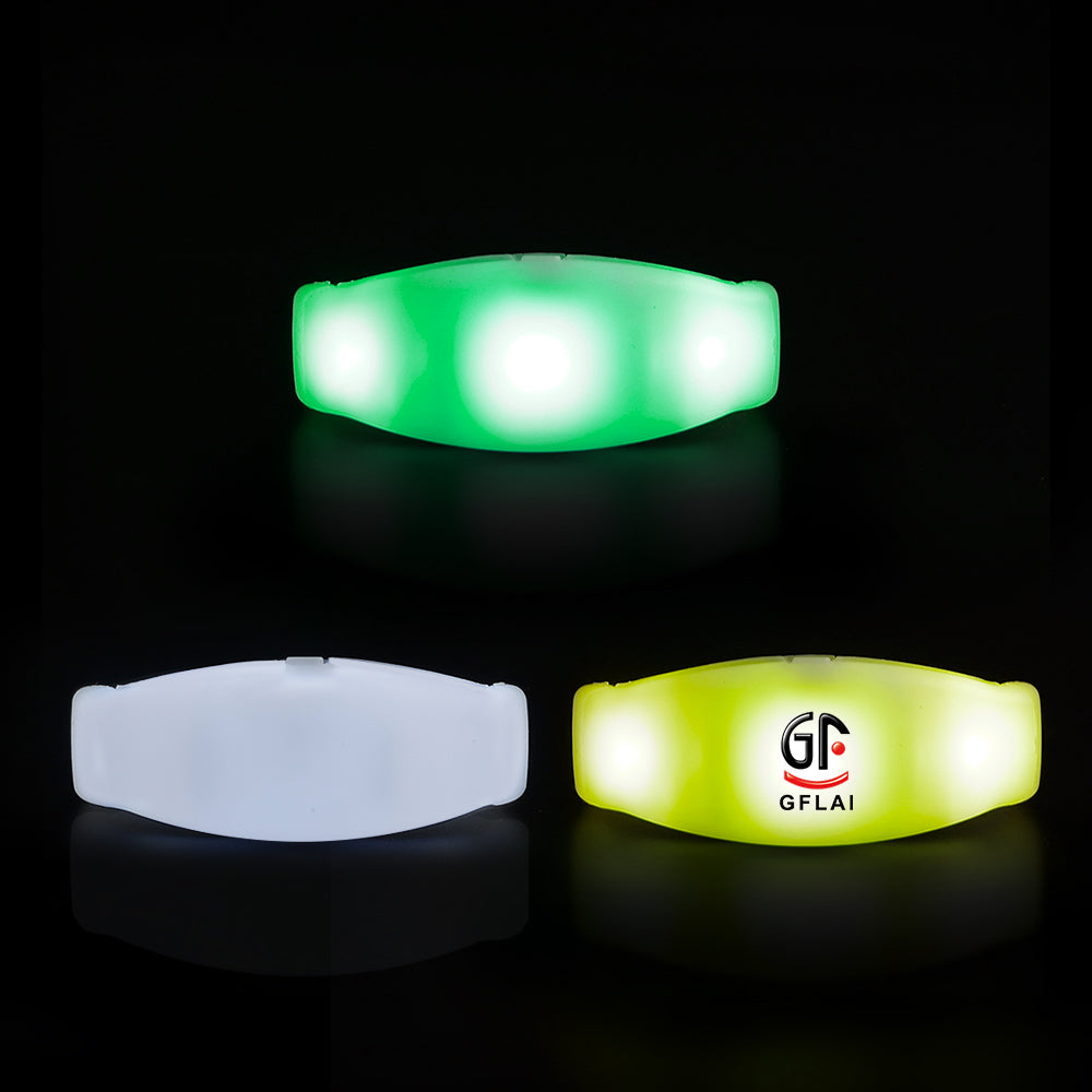 Sound activated LED wristbands in vibrant colors, crafted from silicone for concert and party events — view 2