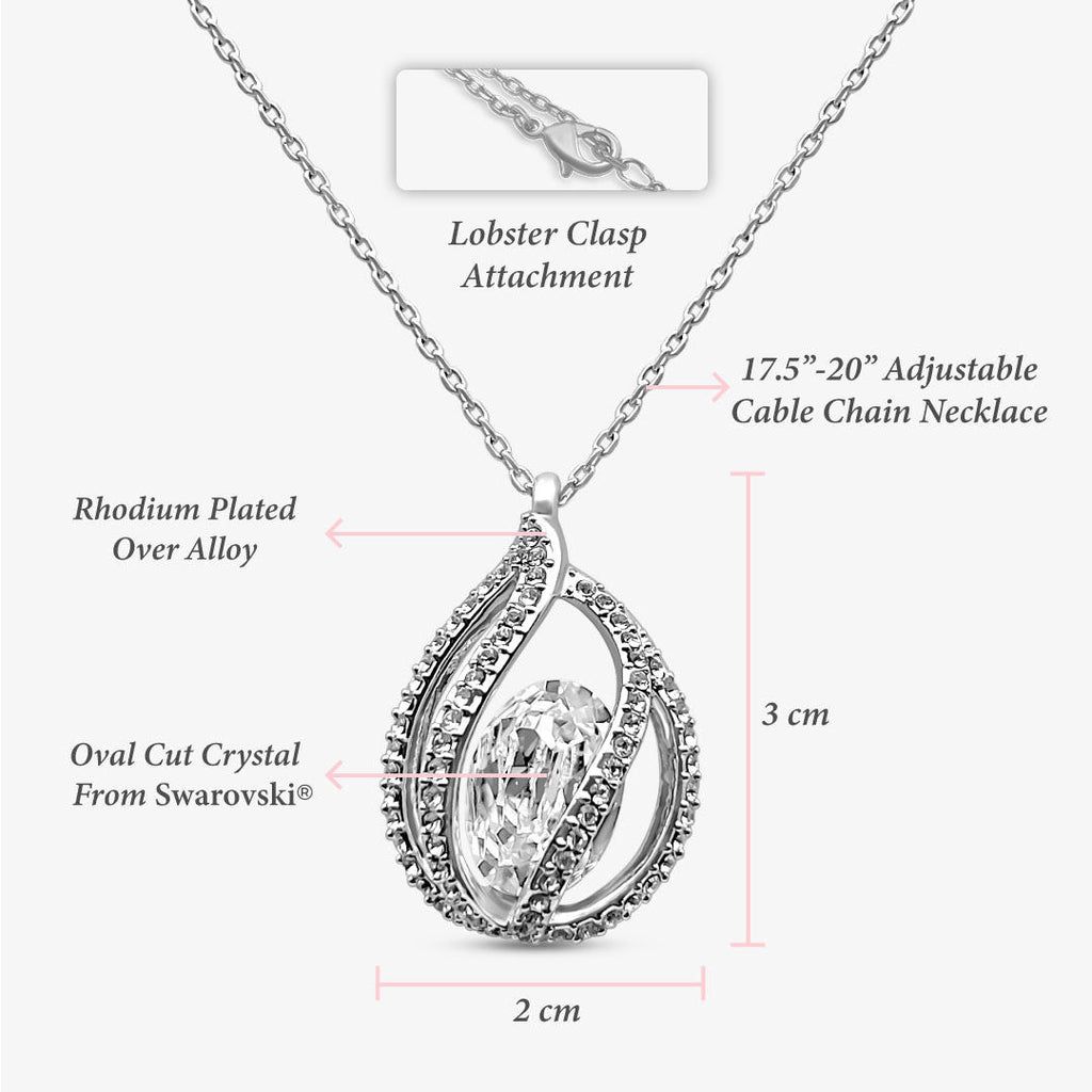 TRYNDI™ To My Girlfriend Birdcage Necklace With Authentic Swarovski Crystals-4
