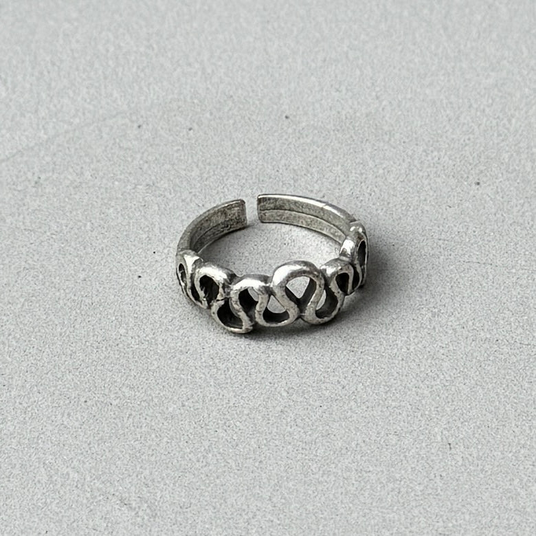 Scribble Silver Ring-0