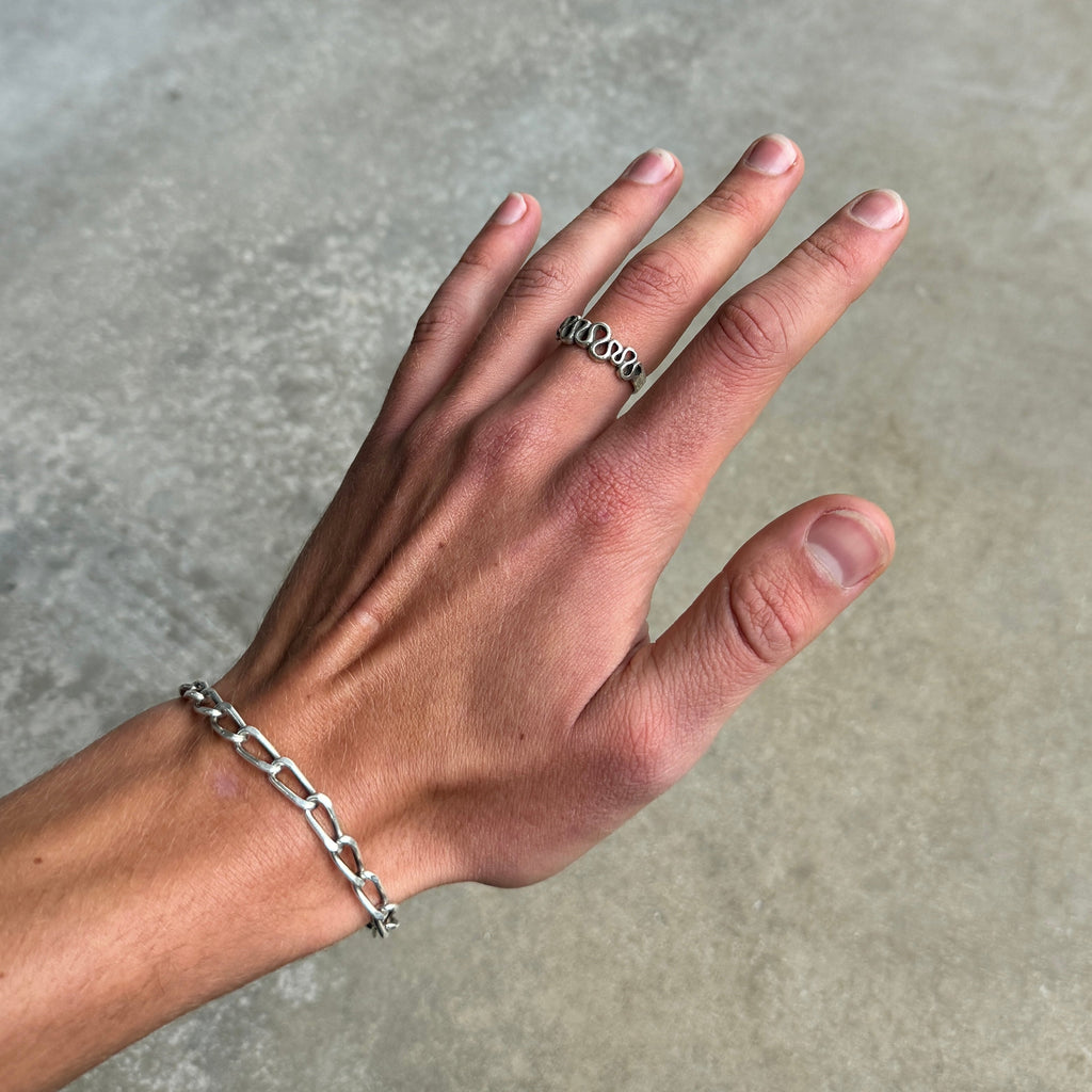 Scribble Silver Ring-2
