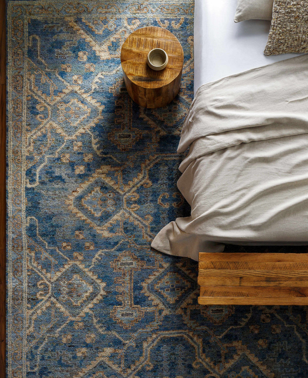 Firhouse light beige pure linen bedding set neatly arranged on a traditional style master bed — view 5