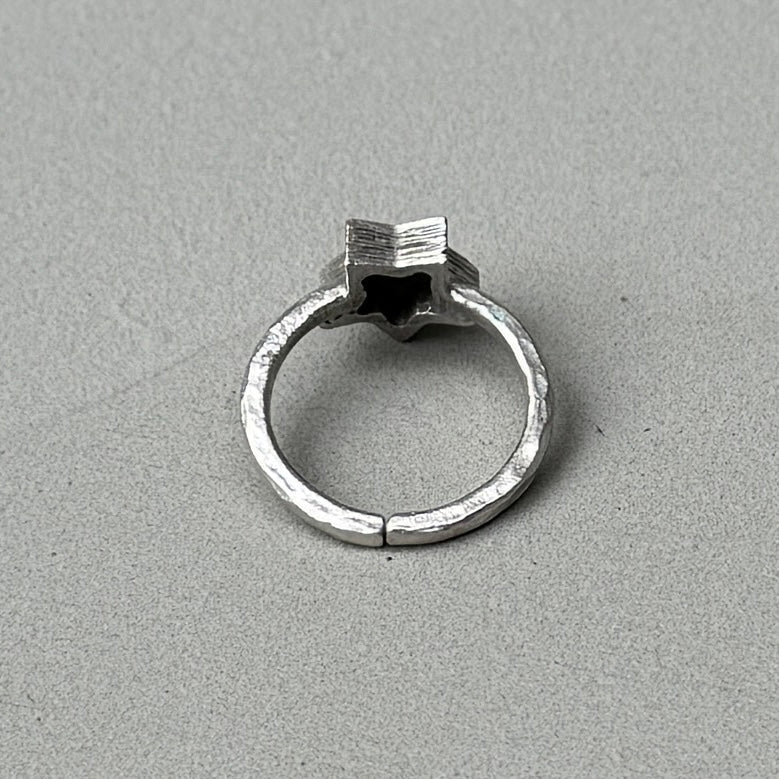 Simple Star Silver Ring-1