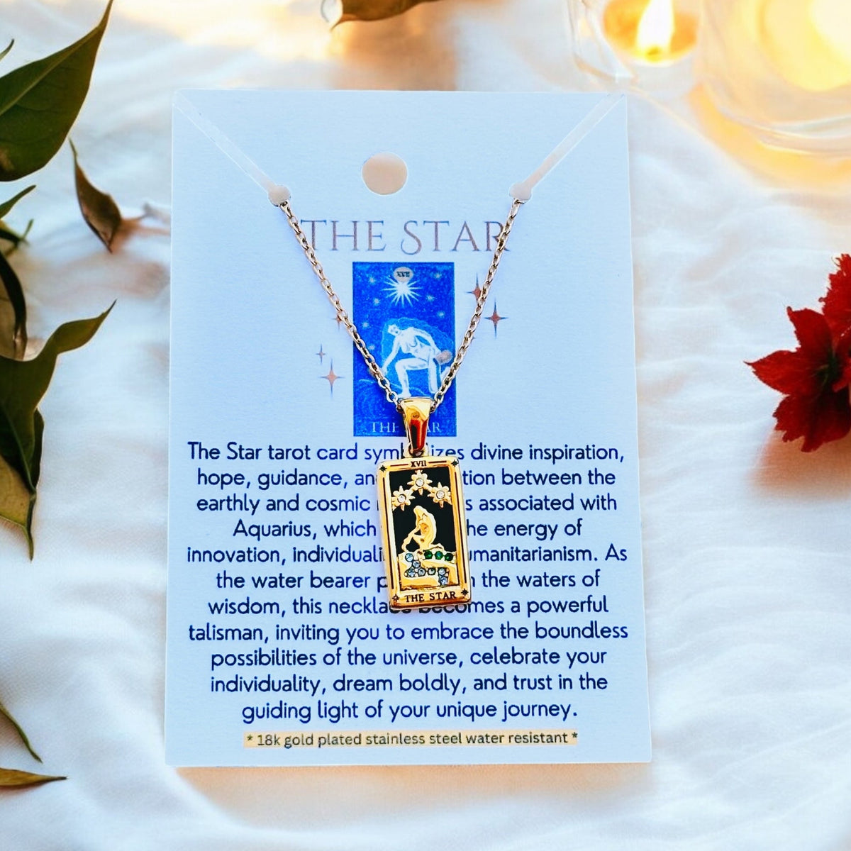 Tarot Card Necklaces - 18K Gold Plated, Waterproof-5
