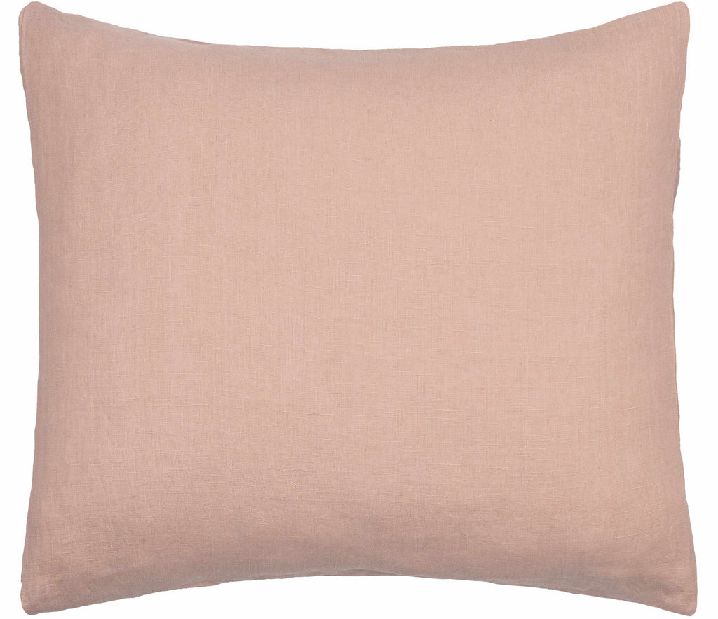 Estaca blush pink 100% linen bedding set in a traditional and farmhouse style bedroom setting — view 4