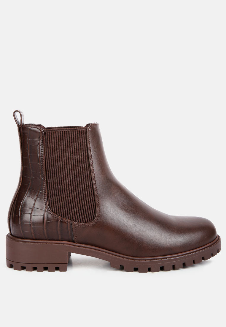 Stella Croc Back Chelsea Boots-0
