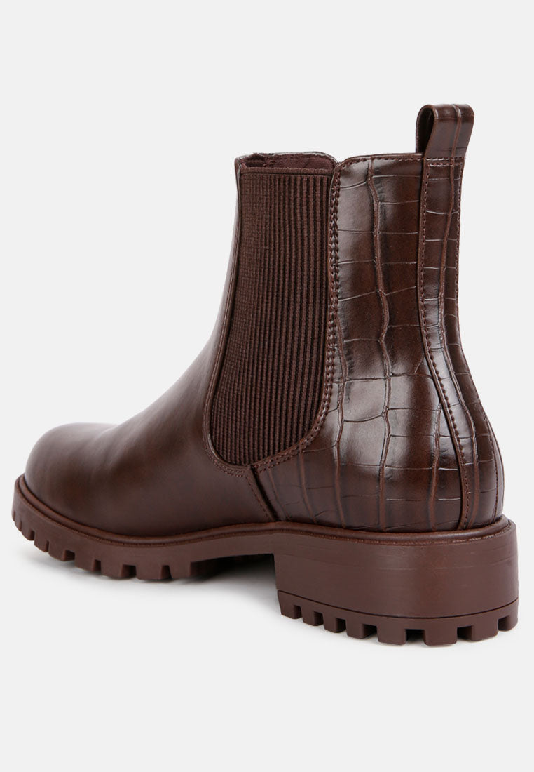 Stella Croc Back Chelsea Boots-2