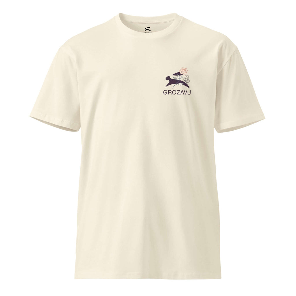 Straight-Cut Tee — Natural & White-0