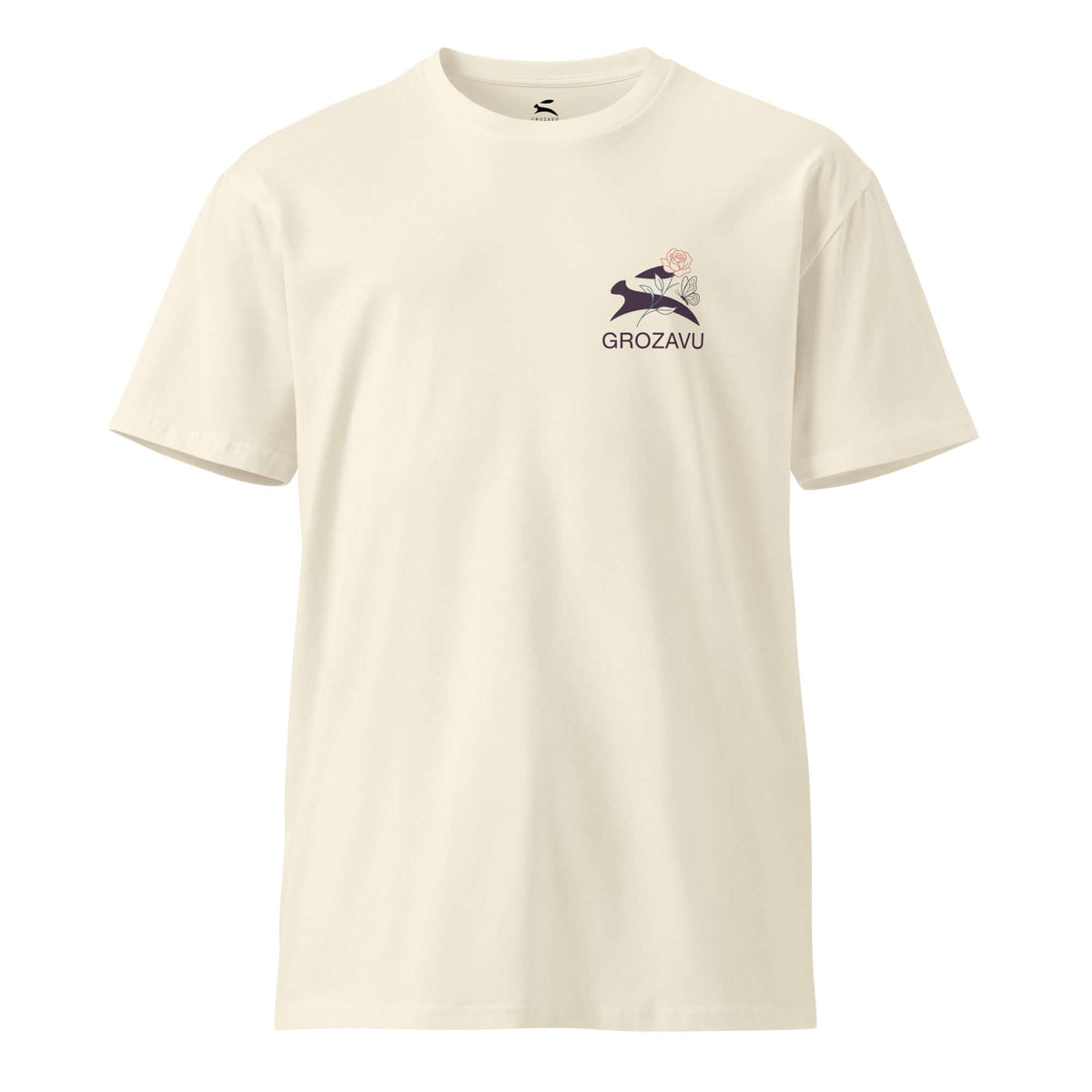 Straight-Cut Tee — Natural & White-0