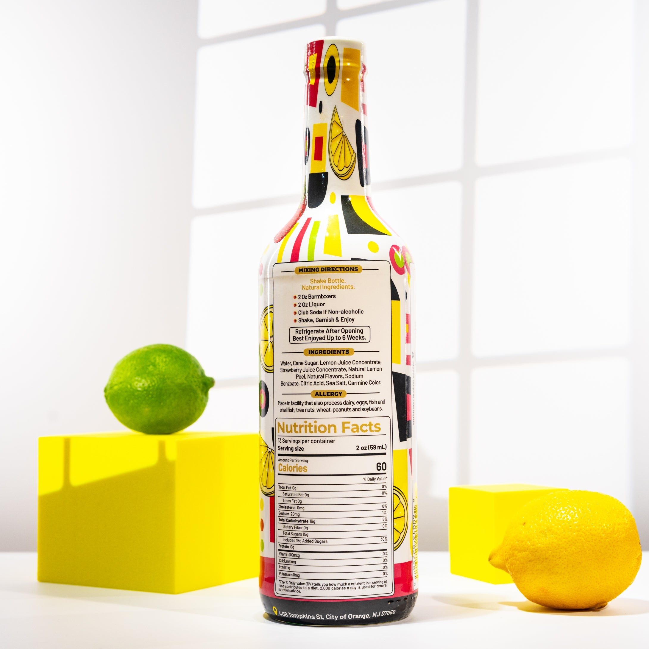 750ml bottle of Strawberry Lemon Drop cocktail mixer for premium home bar and beverage creations. — view 4