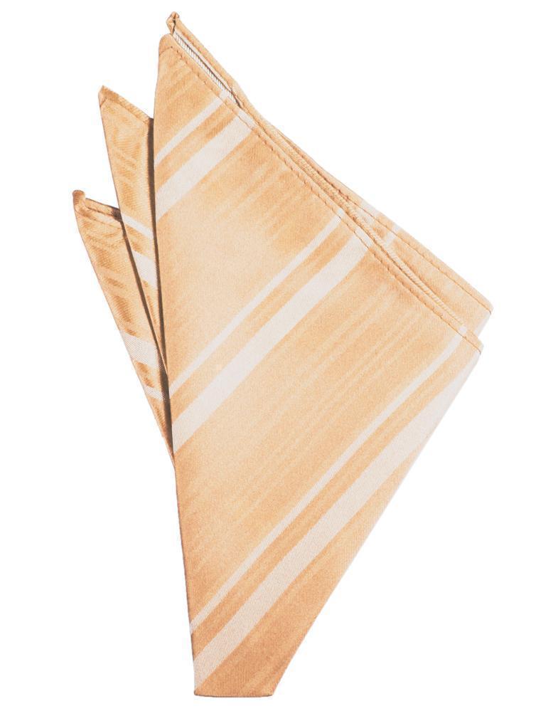 Striped satin pocket square in assorted colors elegantly folded for formal men's suits and tuxedos — view 4
