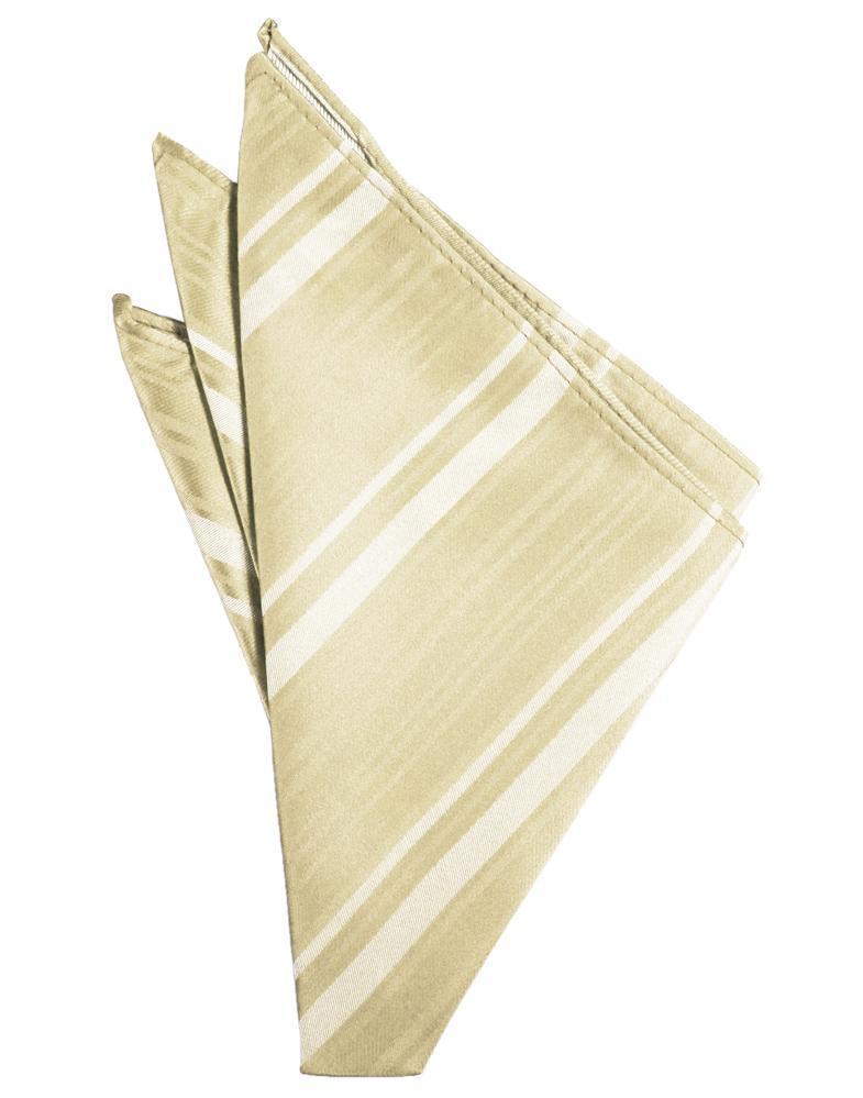 Striped satin pocket square in assorted colors elegantly folded for formal men's suits and tuxedos — view 5