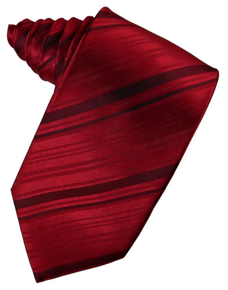 Striped silk necktie featuring a classic self-tie design for elegant formal and professional menswear