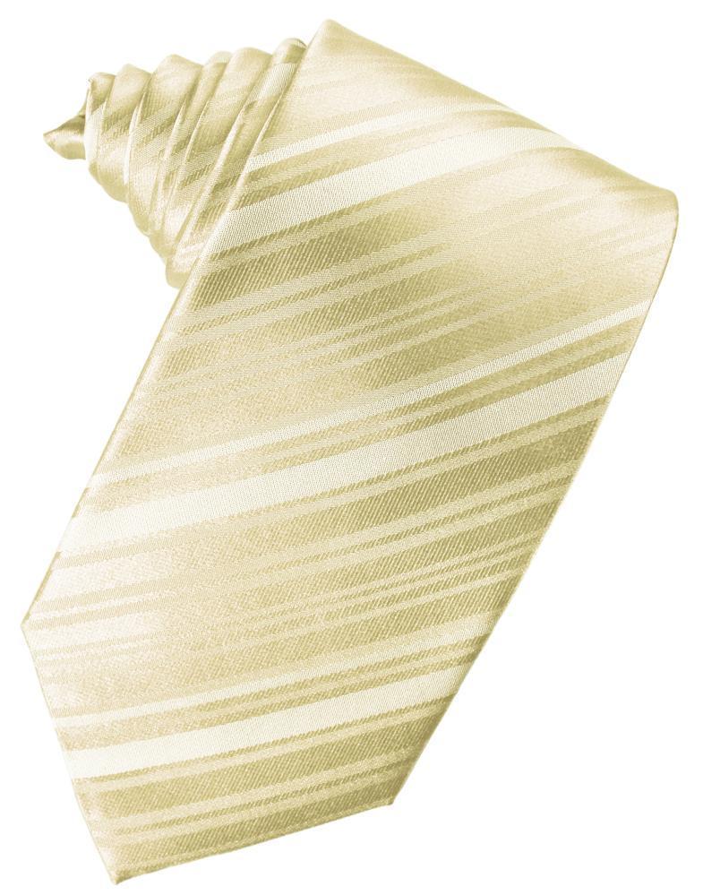Striped silk necktie featuring a classic self-tie design for elegant formal and professional menswear — view 2