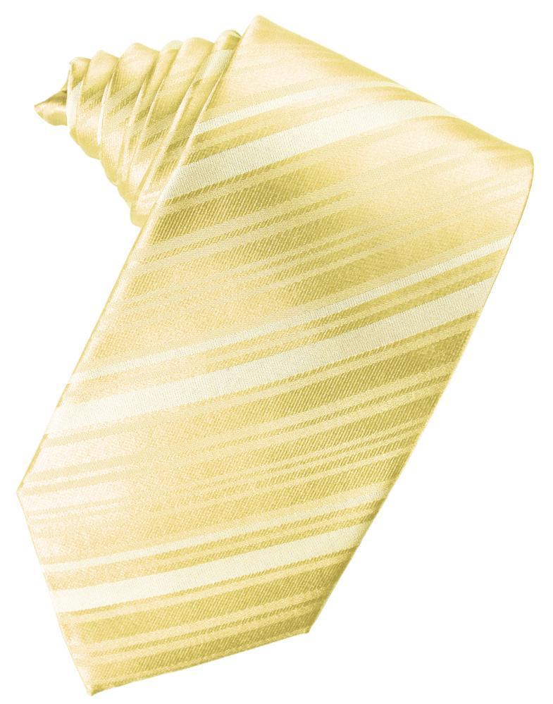 Striped silk necktie featuring a classic self-tie design for elegant formal and professional menswear — view 3