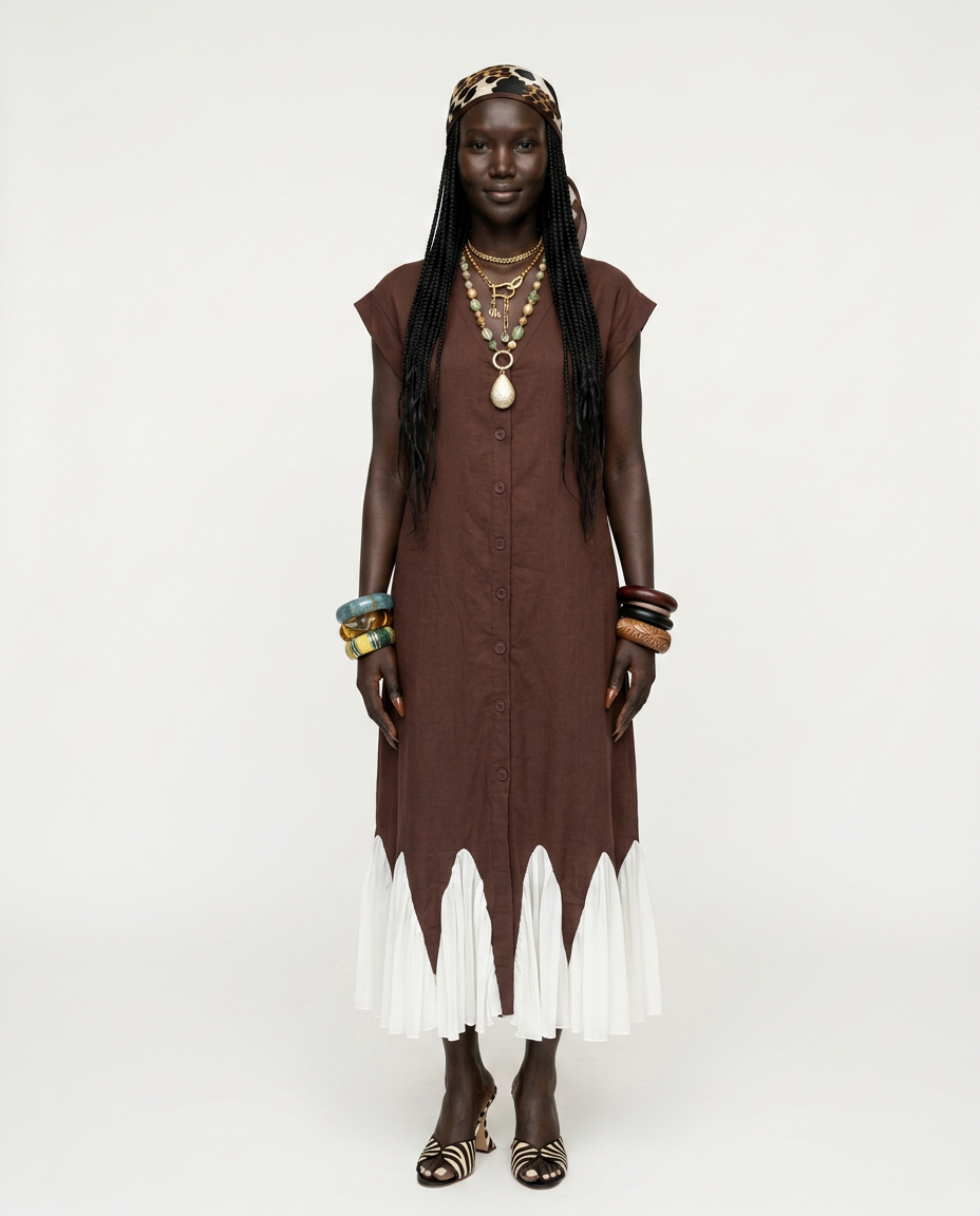 Sovereign Patchwork Loose Maxi Dress-3