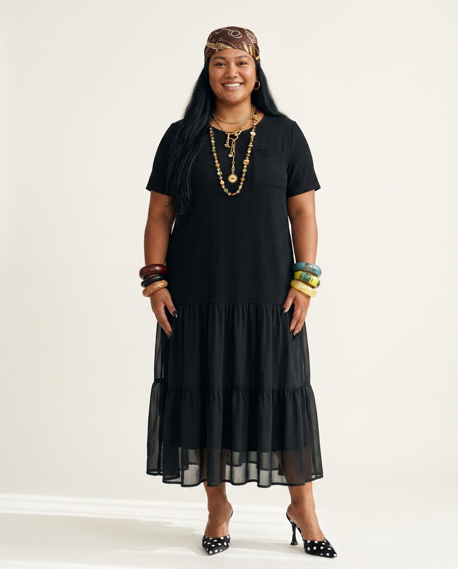 Liberated Patchwork Flowy Maxi Dress-3