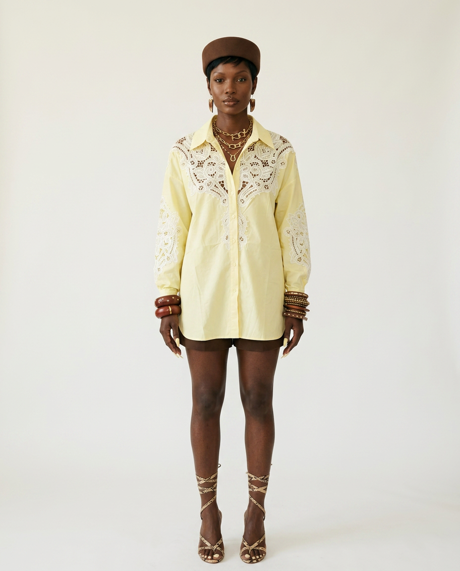 Radiant Embroidered Cotton Blouse-4