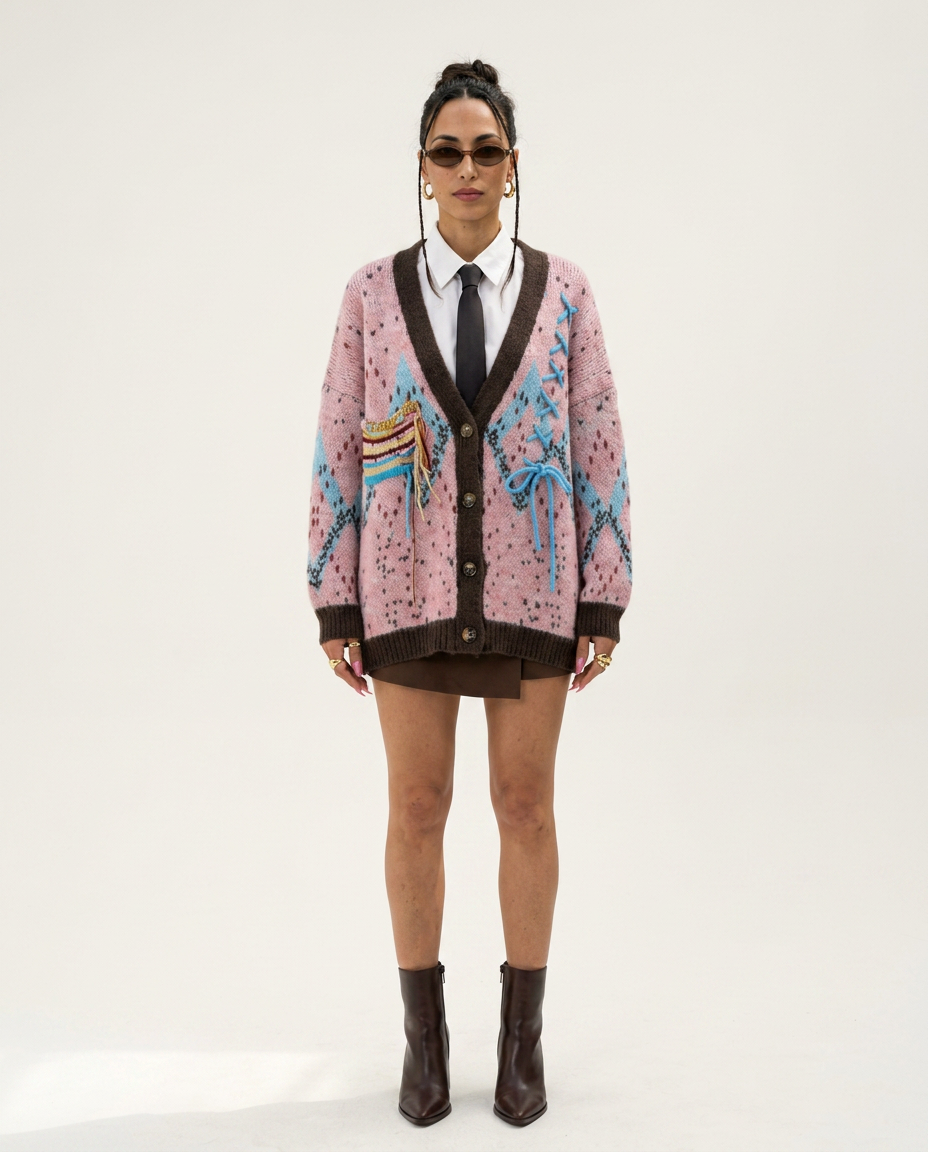 Unique Embroidered Knit Cardigan-3