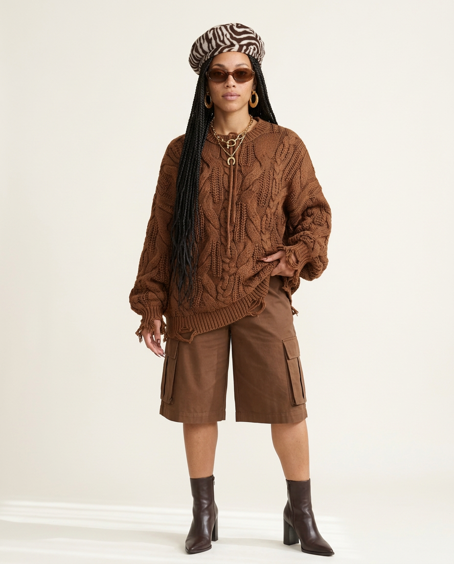 Grounded Chunky Knit Sweater-3
