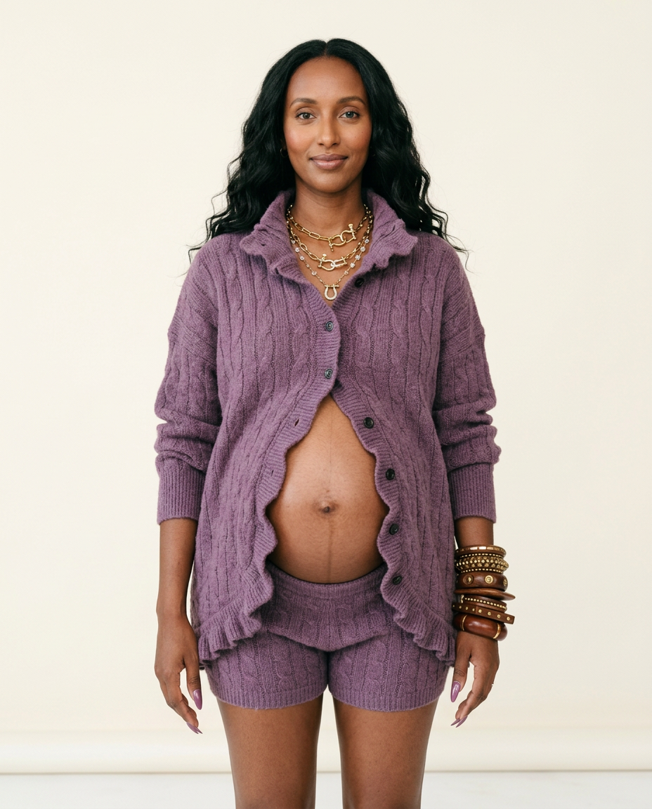 Grounded Ruffled Knit Cardigan-2