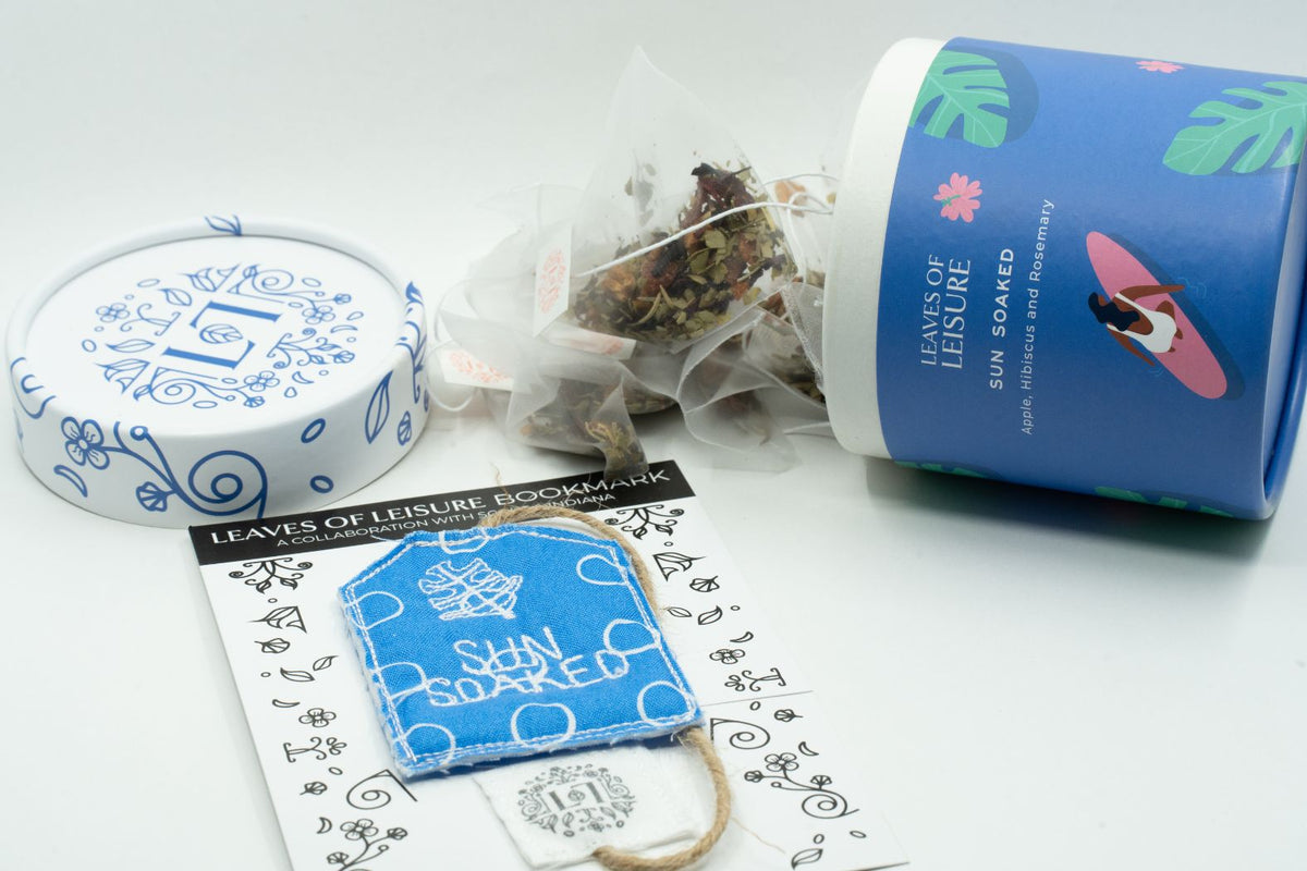 Sun Soaked Low Caffeine Tea & Matching Upcycled Bookmark-0