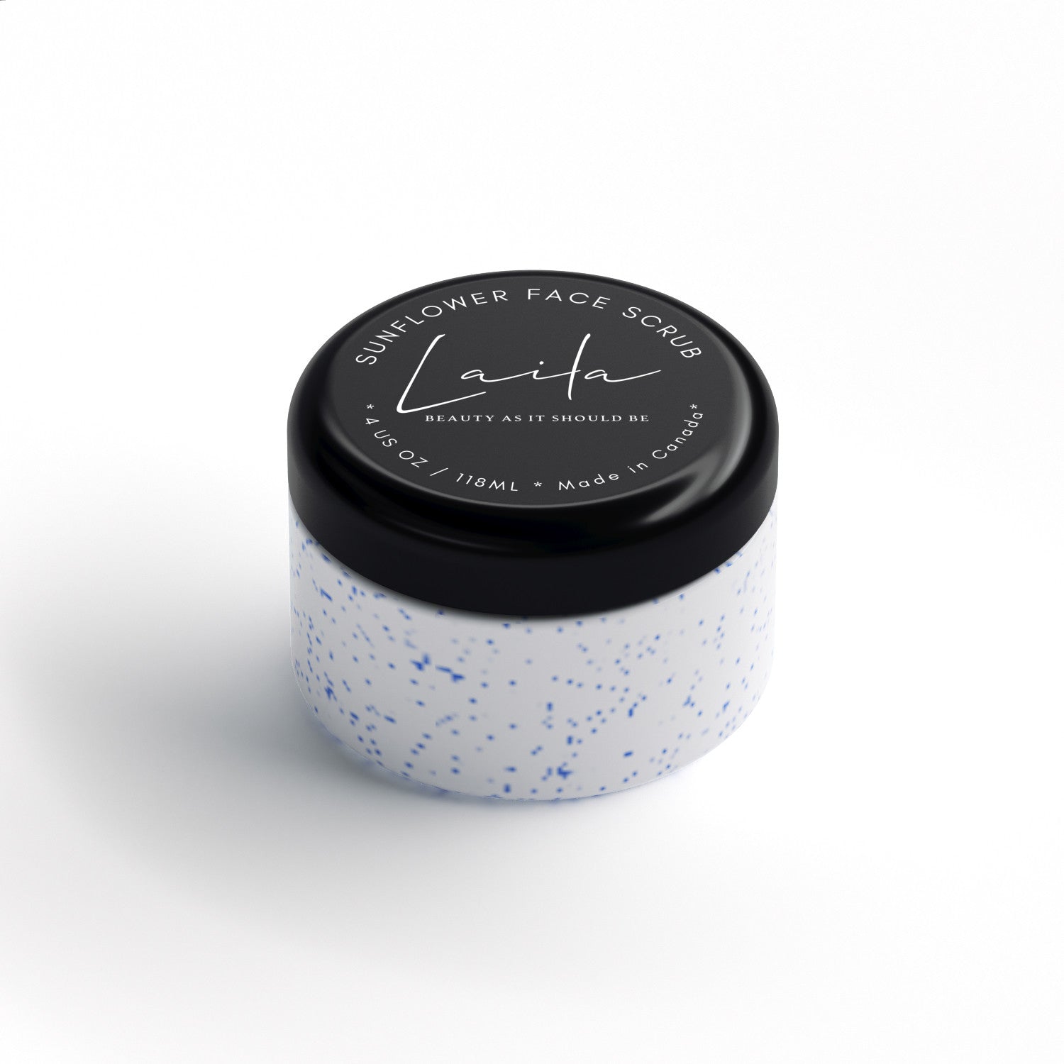 Creamy natural sunflower face scrub with exfoliating wax beads and hydrating botanical oils
