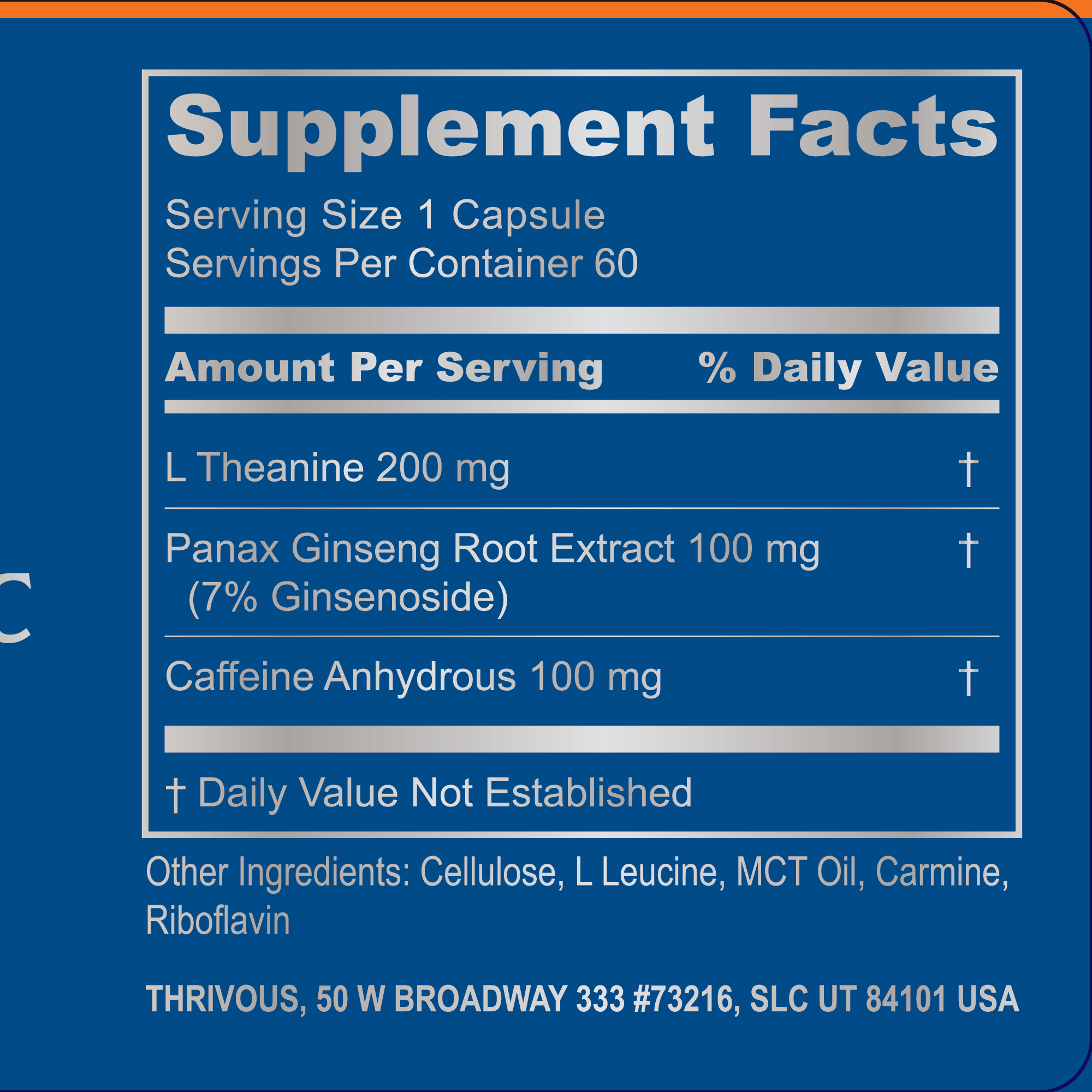Surge Acute Nootropic dietary supplement bottle with 60 capsules for energy and focus — view 4